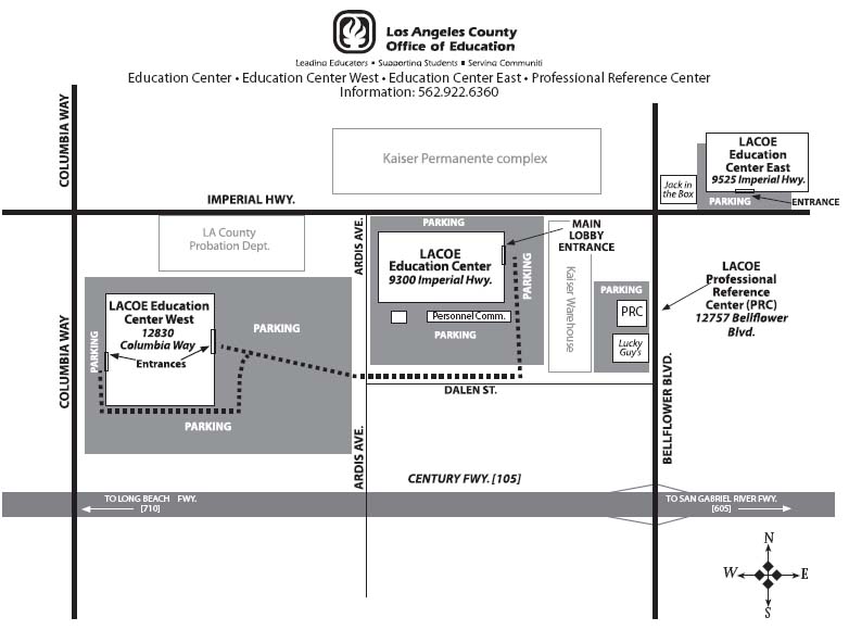 LACOE area map