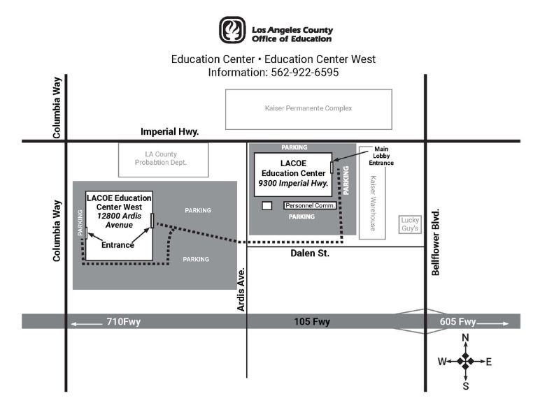 LACOE area map