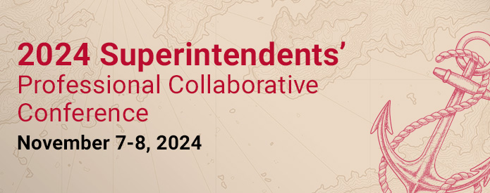 Decorative banner promoting the 2024 Superintendents' Collaborative