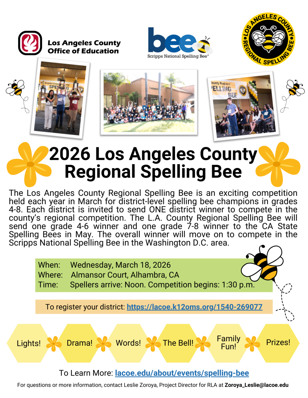 2026 L.A. County Spelling Bee Flyer