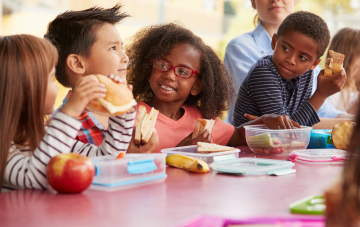 children eating lunch