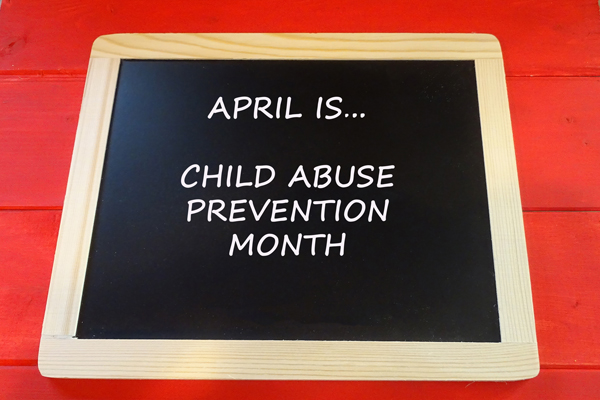 Child Abuse Prevention Month sign