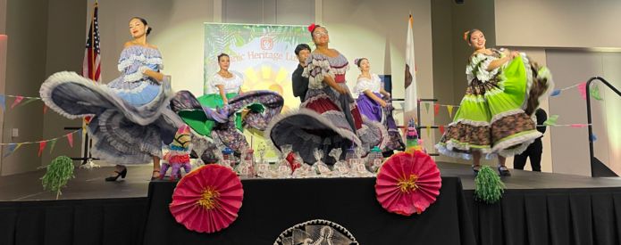 Folklorico dancers performing for Hispanic Heritage Month