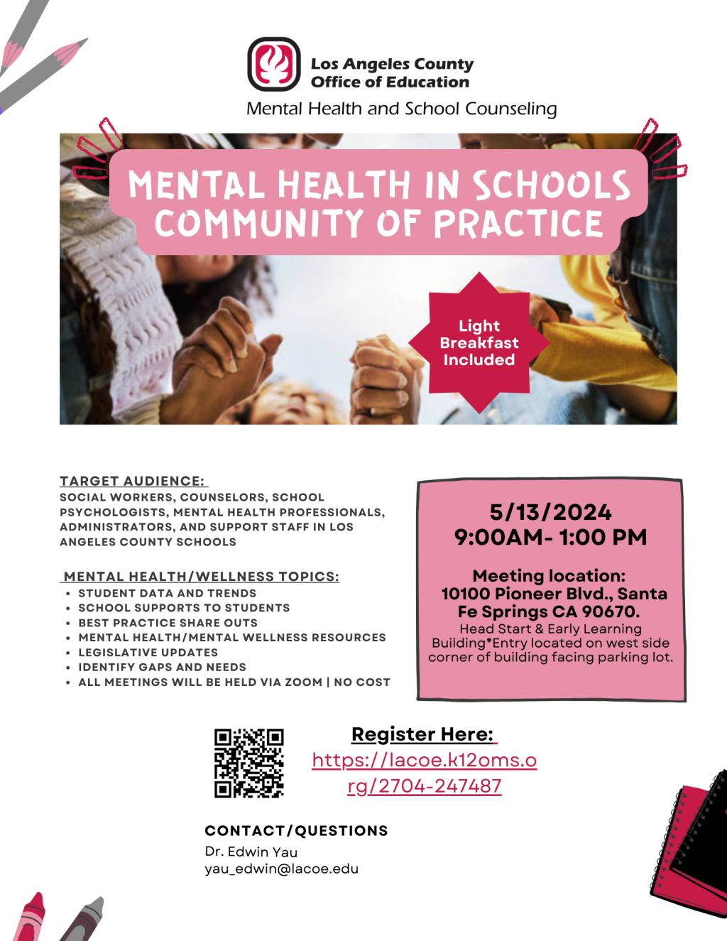 LACOE Mental Health in Schools flyer