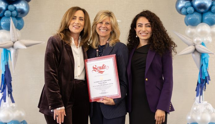 Dr. Duardo and 2025 County Superintendent of the Year Dr. Wendy Sinnette and State Senator Sasha Renee Perez