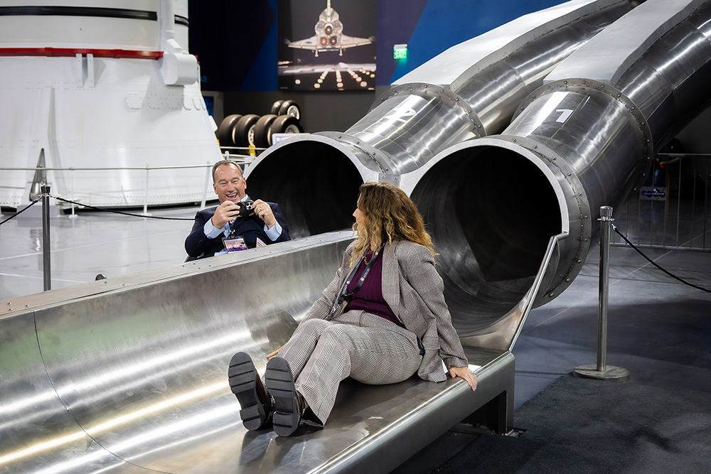 Dr. Debra Duardo and David Hart at the California Science Center