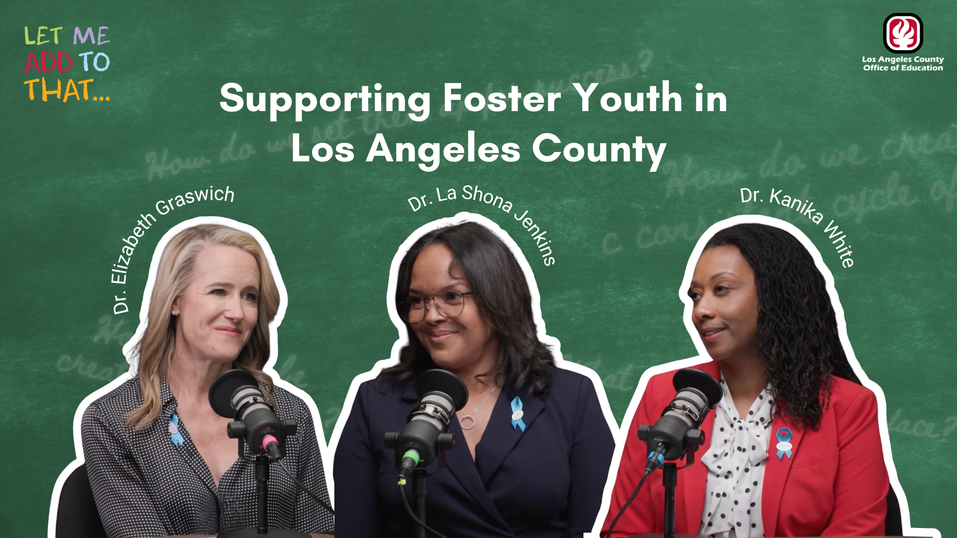 Podcast guests speaking about supporting foster youth