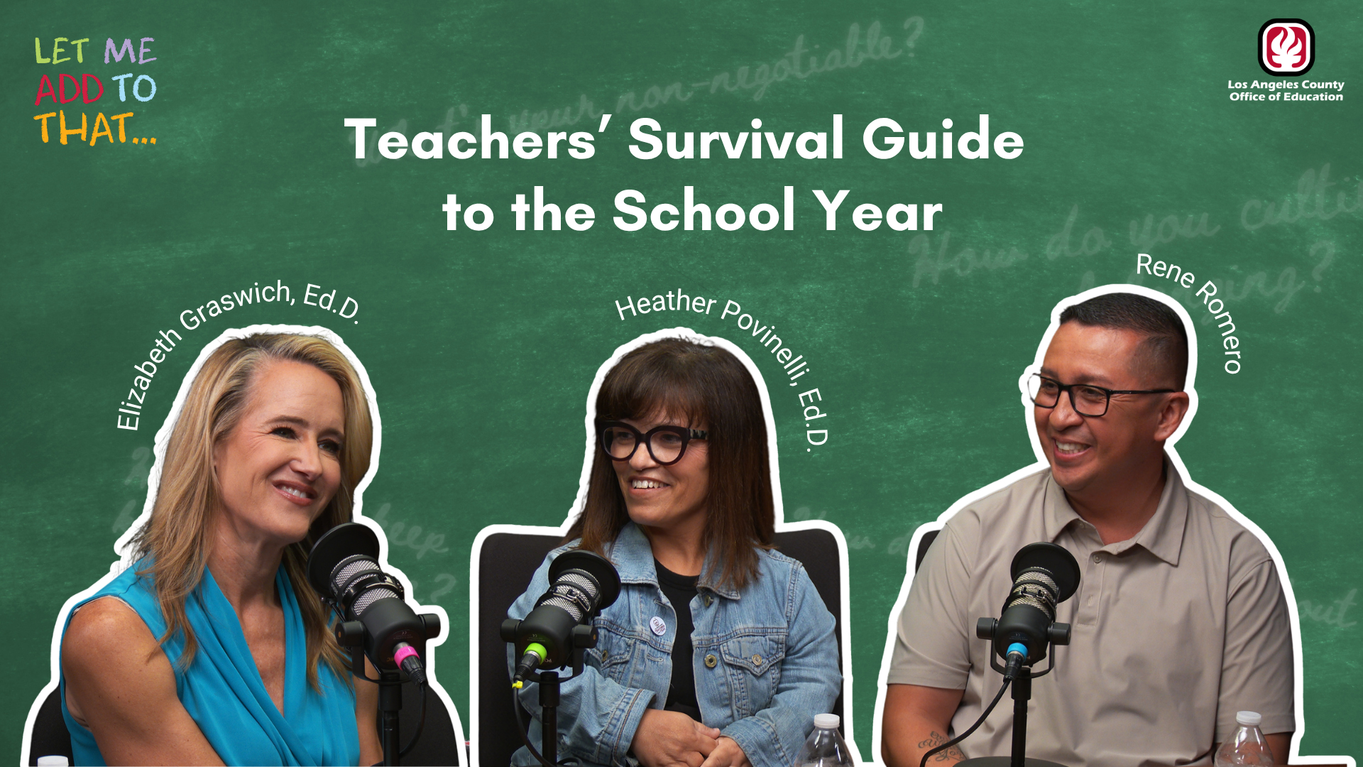 Podcast guests speaking about navigating the everyday classroom hustle.