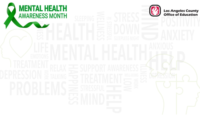 Decorative banner showing title National Mental Health Month