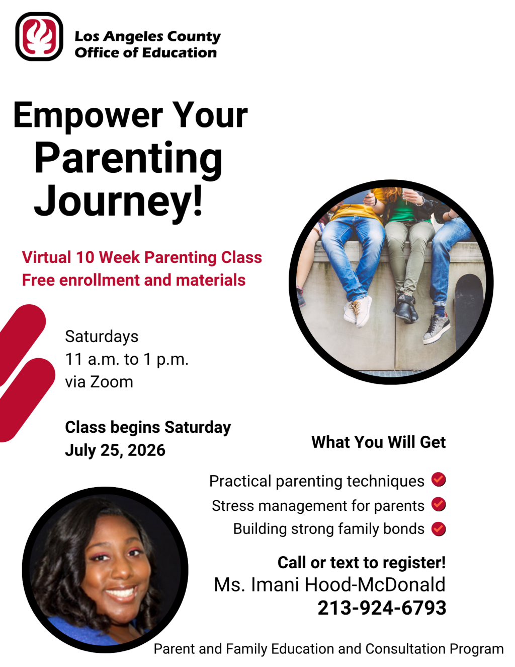 Parent Project Parenting Class Flyer