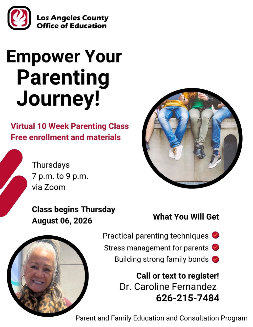 Parent Project Parenting Class Flyer