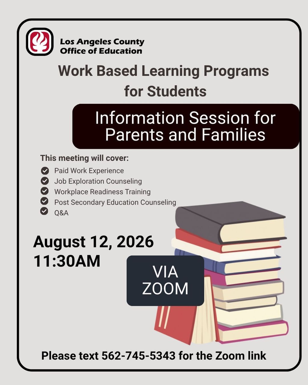 Work-Based Learning Programs for Students Flyer