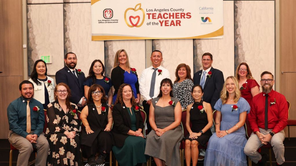 Group photo of the 2025-26 LA County Teachers of the Year