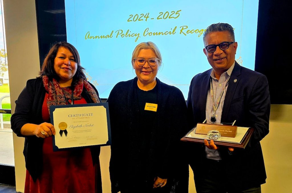 Honoree with LACOE leadership