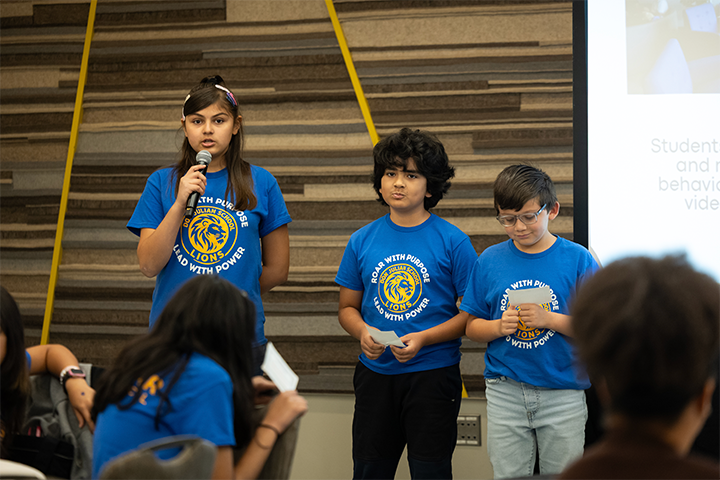 Students from Don Julian TK-8 School's ROAR Student Council present at National Community Schools Conference