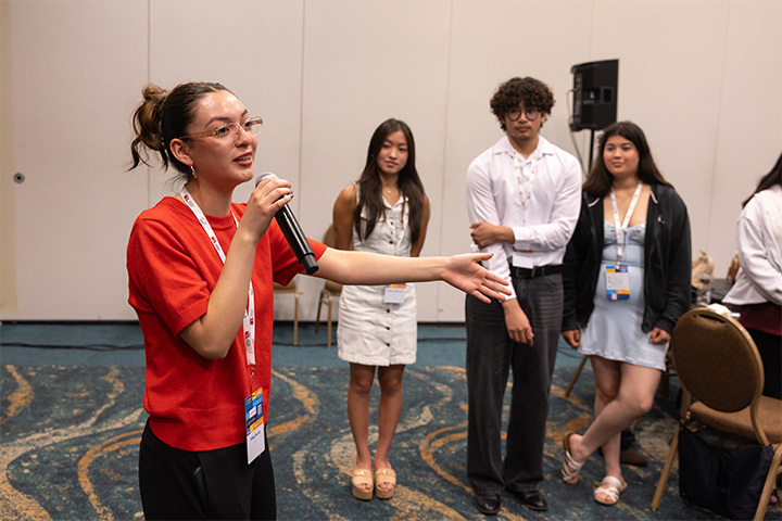 Members of LACOE's Community Schools Student Catalyst Council present at National Community Schools Conference