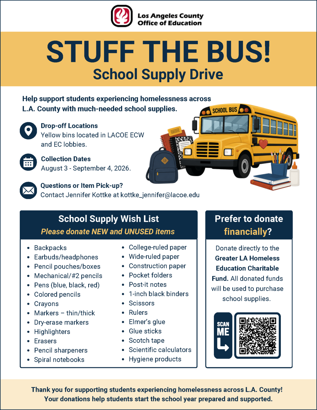 2026 Stuff the Bus Flyer