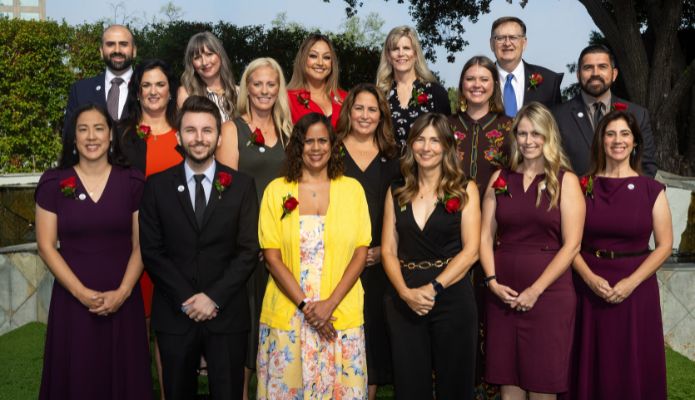 2026 Teachers of the Year Group Standing Outside