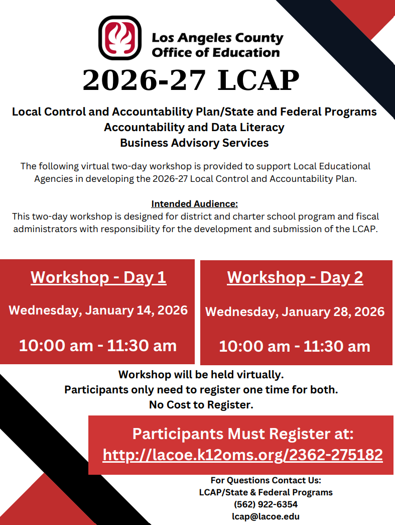 LCAP January 2026 Flyer