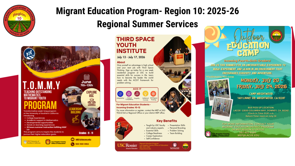 MEP Summer Programs  2025-26