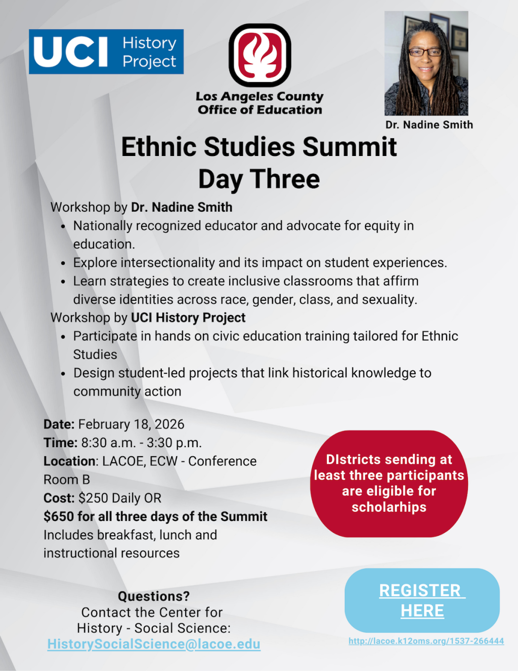 Ethnic Studies Summit - Day 3 flyer