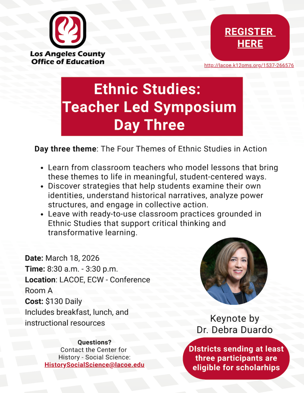 Ethnic Studies Teacher Led Symposium - Day 3 flyer