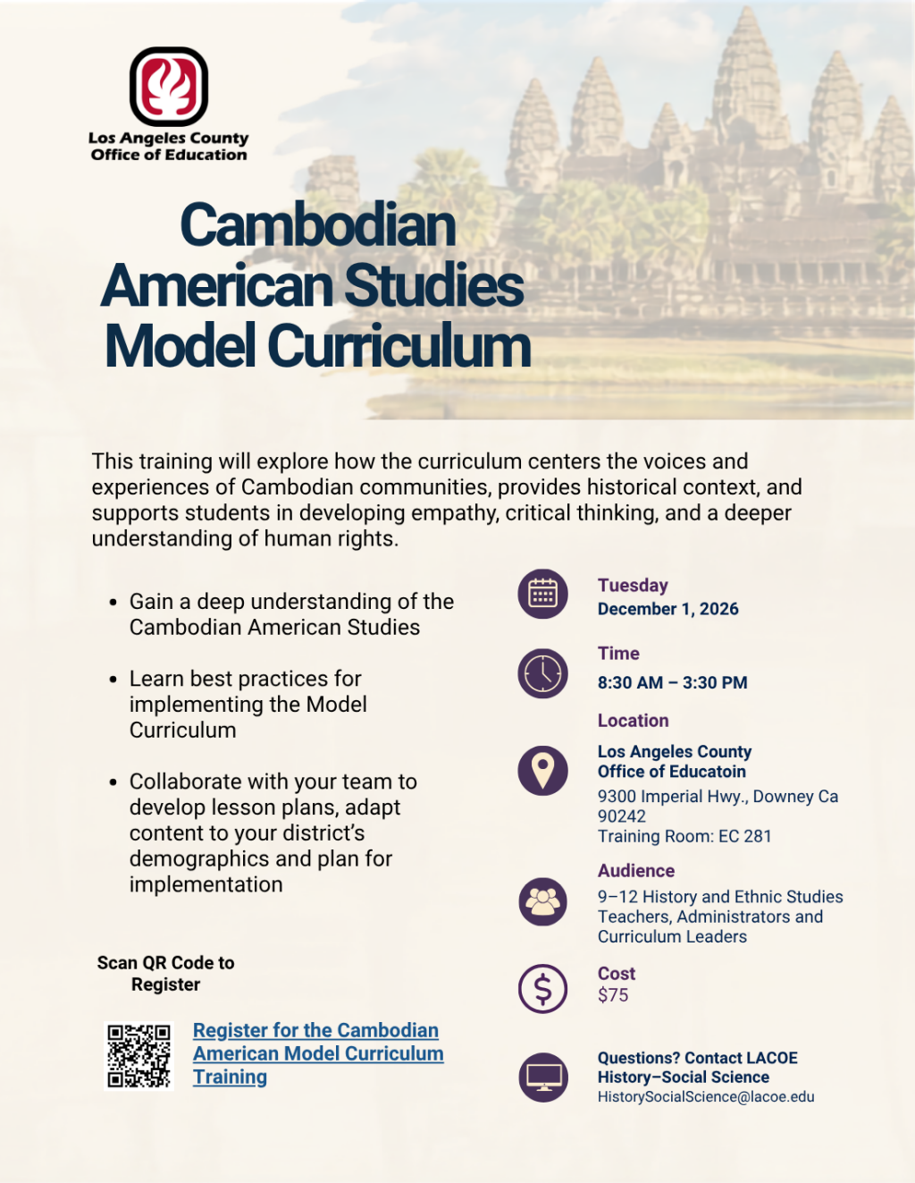 Cambodian American Studies Info/Feedback Session Flyer