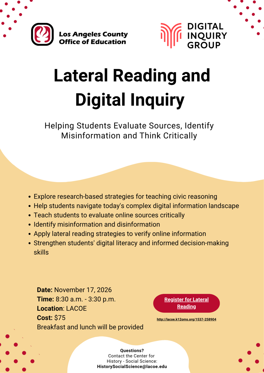 Lateral Reading and Digital Inquiry  Flyer
