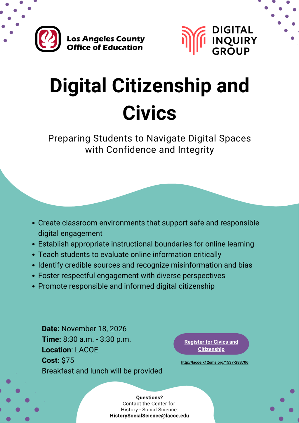 Digital Citizenship and Civics Flyer