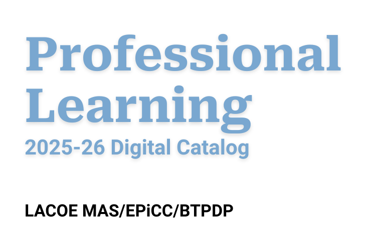 Professional Learning 2025-26 Digital Catalog cover