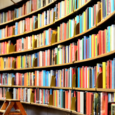 Books in a library