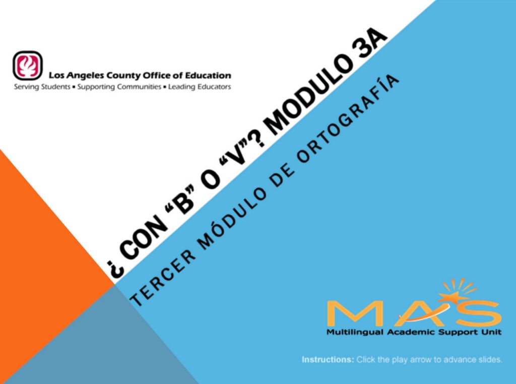 Con “B” o “V”: modulo 3A