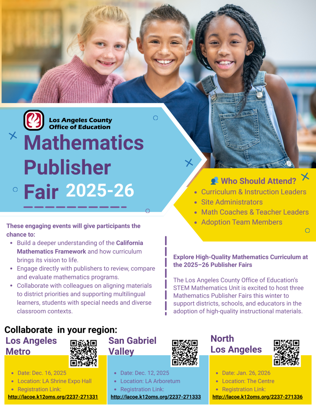 Mathematics Publisher Fair 2025-2026 flyer
